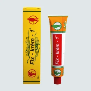 Fix - krém - 1. Bylinný krém na bolesť chrbtice, svalov, kĺbov a nôh podľa pôvodnej receptúry so silným analgetickým, protizápalovým a protivírusovým účinkom. Účinná pomoc aj pri kŕčových žilách a hemoroidoch. Obsahuje vysoký podiel bylinného macerátu z nechtíka lekárskeho a tymiánu obyčajného ako aj mentol a gáfor.